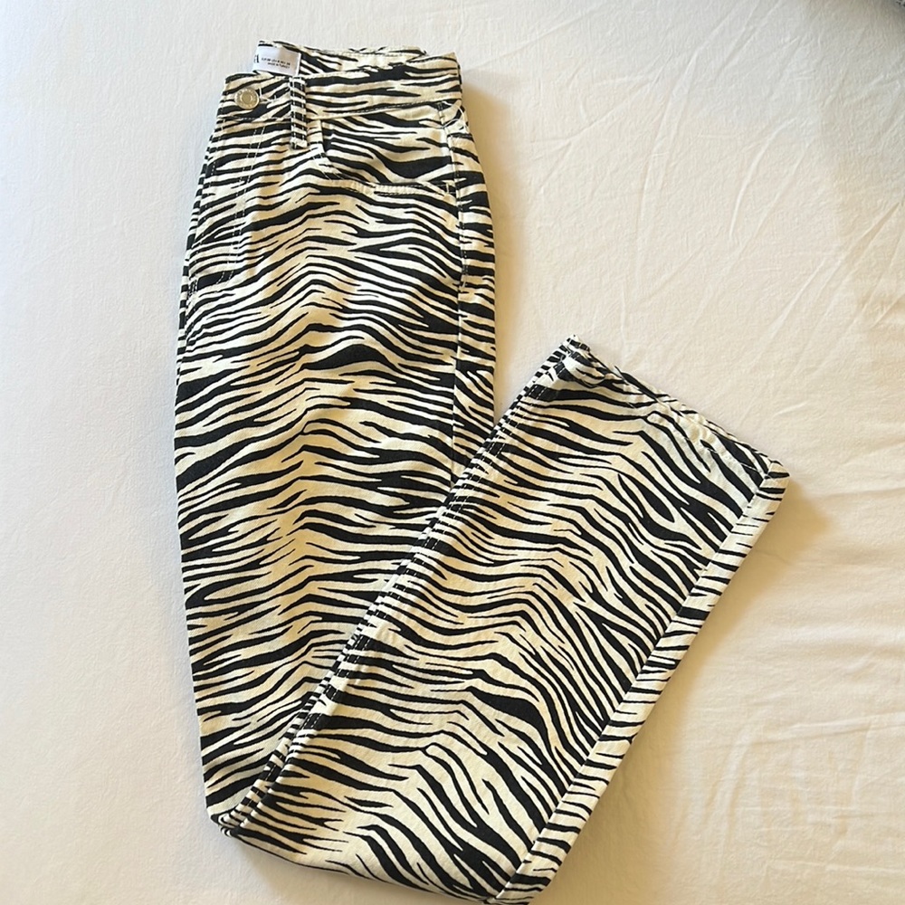 Zara Zebra Patterned Jeans